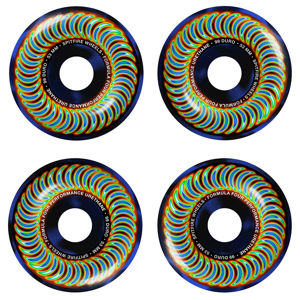 SPITFIRE F4 RADIOACTIVE CLASSIC 99D 53MM BLUE SWIRL - Image 2