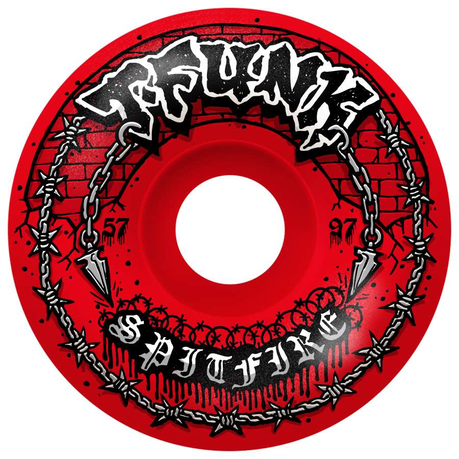 SPITFIRE F4 T-FUNK RAW RADIAL FULL 97D 57MM RED