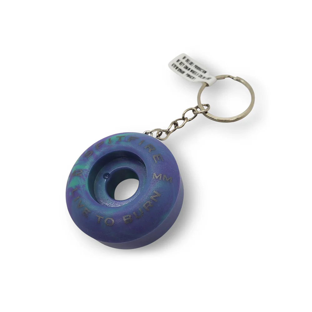 SPITFIRE KEYCHAIN SWIRL PURPLE / TEAL - Image 2