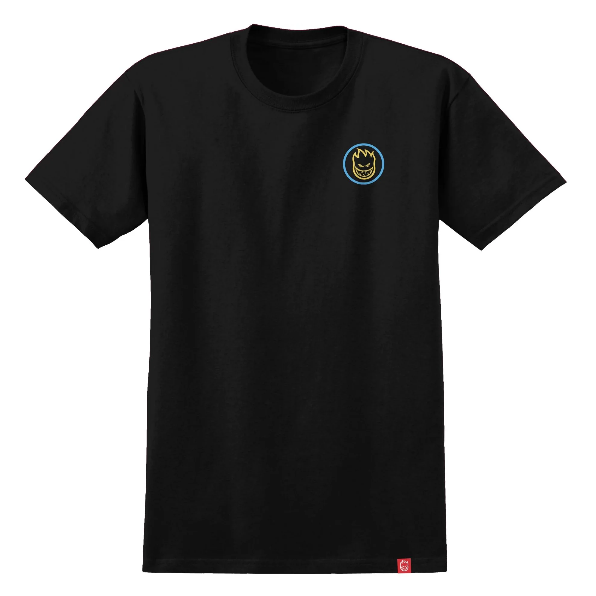SPITFIRE OG CLASSIC SWIRL FADE T-SHIRT BLACK/YELLOW