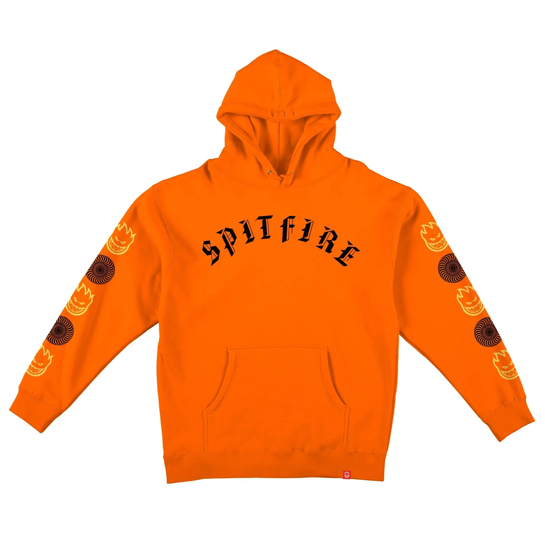 SPITFIRE OLD E COMBO HOODIE SAFETY ORANGE