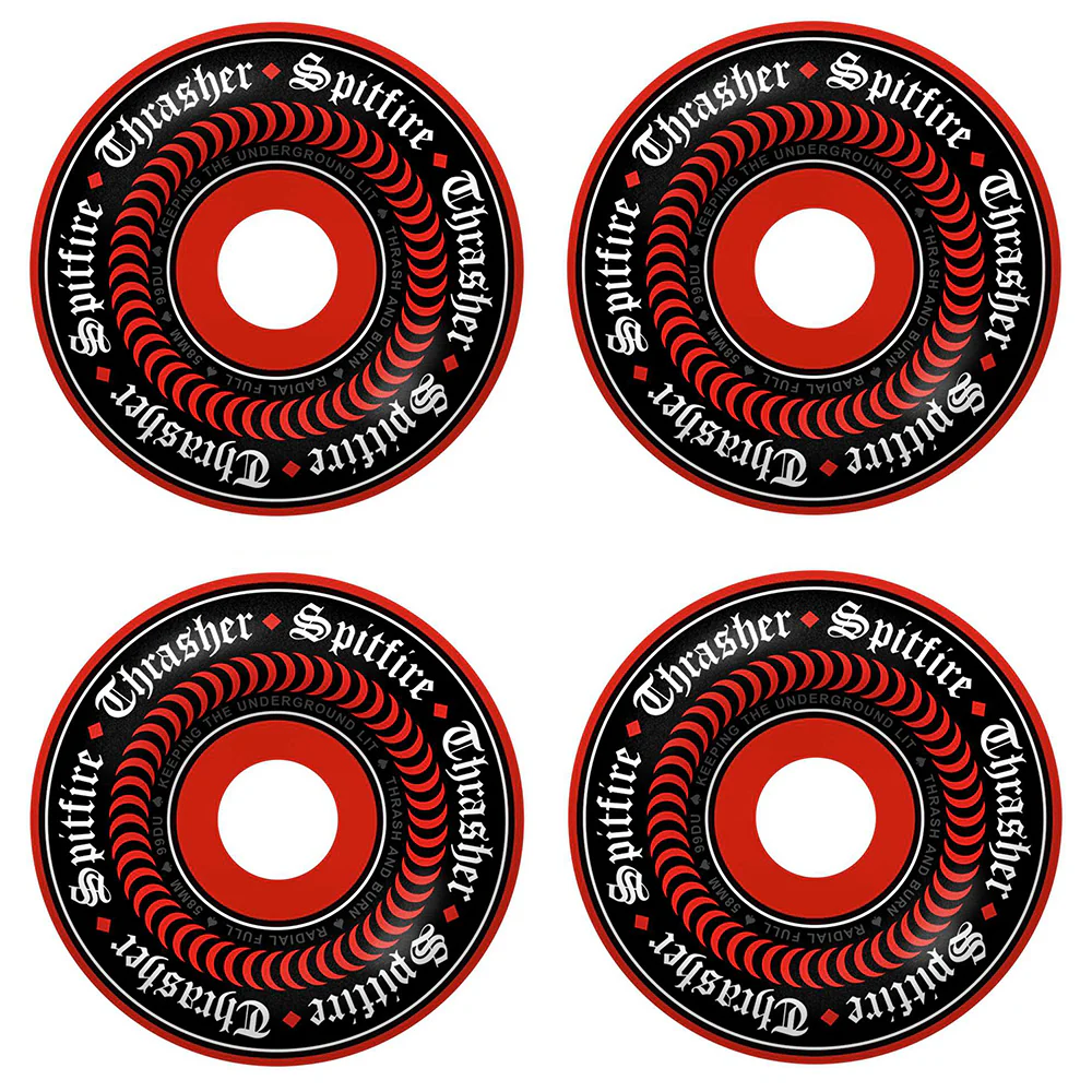 SPITFIRE X THRASHER F4 OATH RADIAL FULL 99D 58MM RED - Image 2