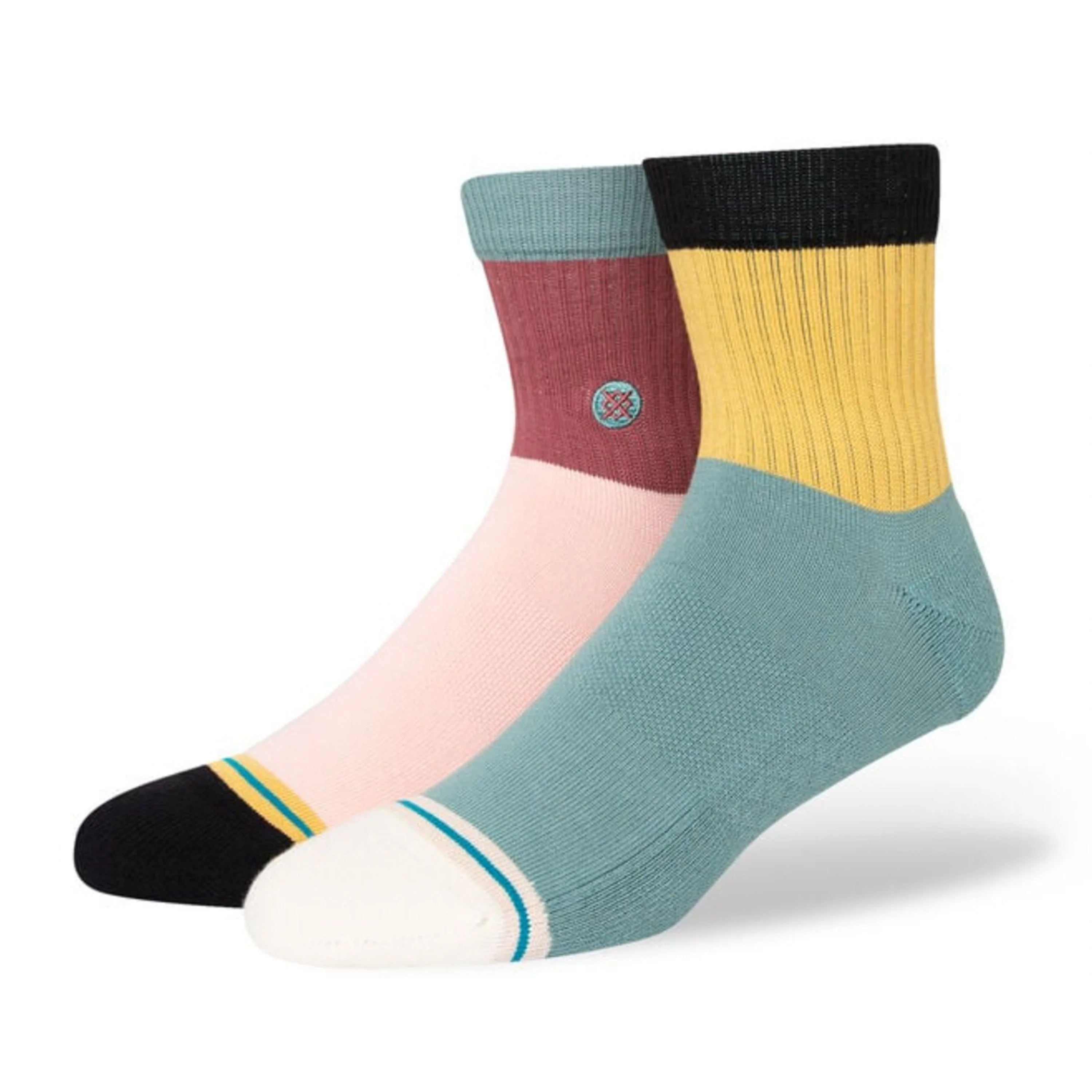 STANCE SOCKS BLOCKED QUARTER MULTI MEDIUM