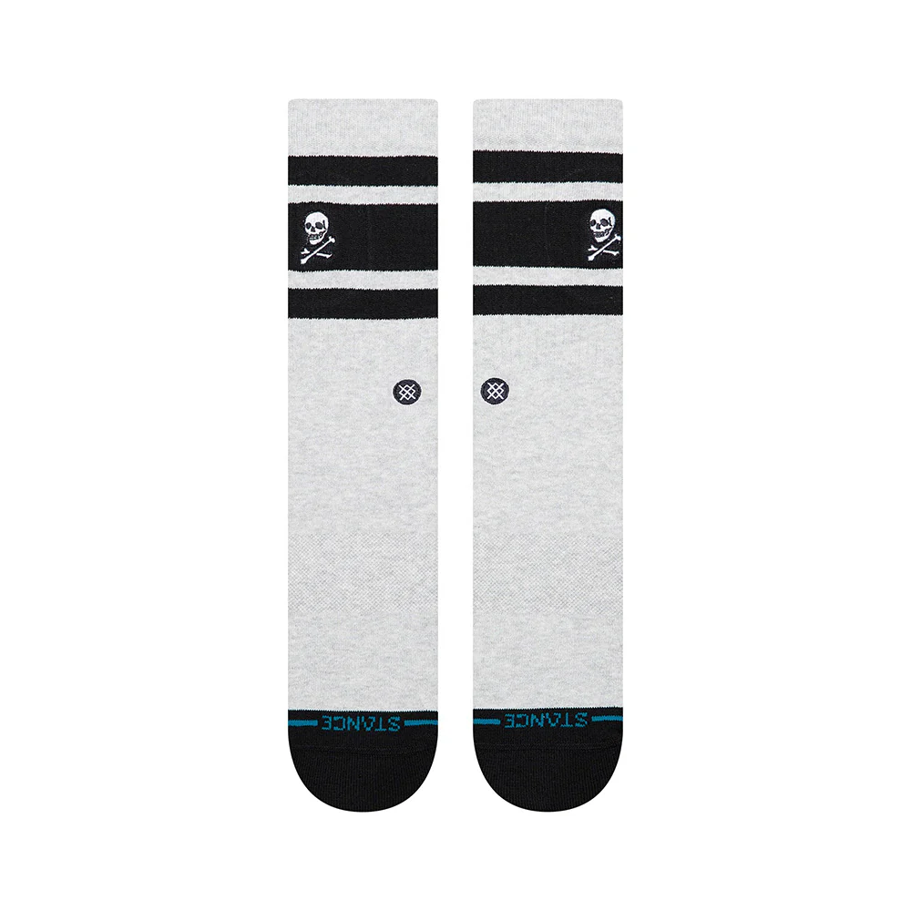 STANCE SOCKS BOYD SKULL CREW HEATHER GREY MEDIUM - Image 2