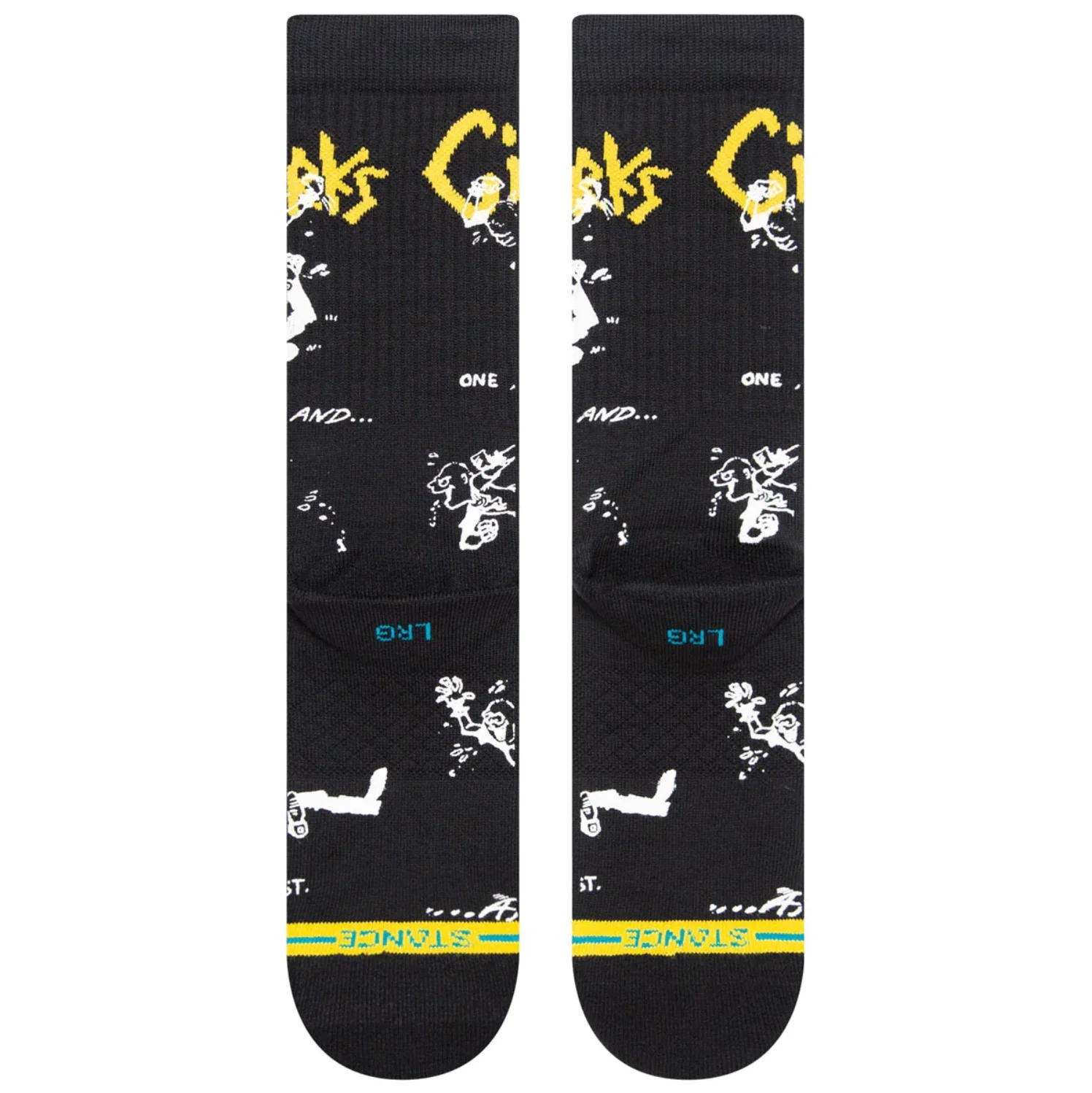 STANCE SOCKS CIRCLE JERKS YELLOW LARGE - Image 2
