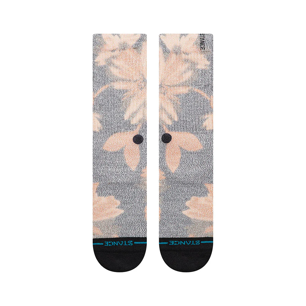 STANCE SOCKS FLORA SCAN CREW CHARCOAL LARGE