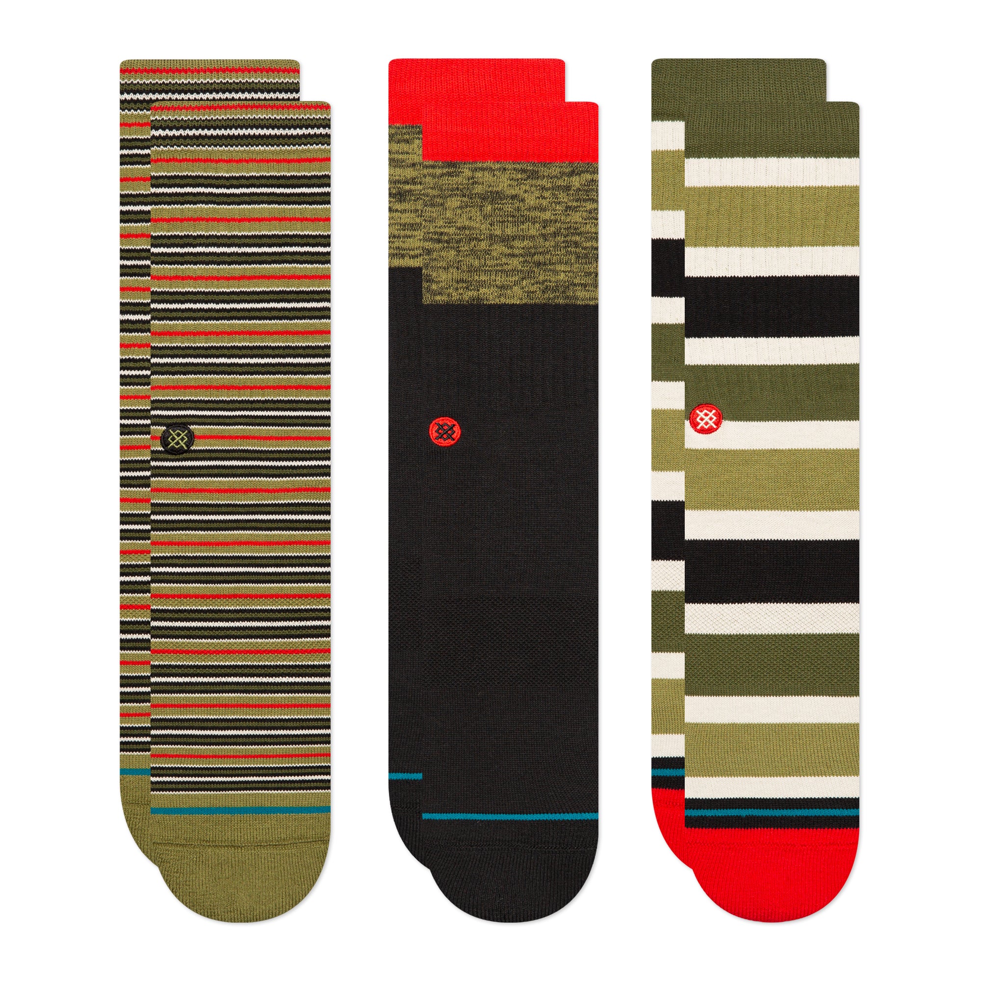 STANCE SOCKS HAHALIDAYZ 3 PACK MULTI LARGE