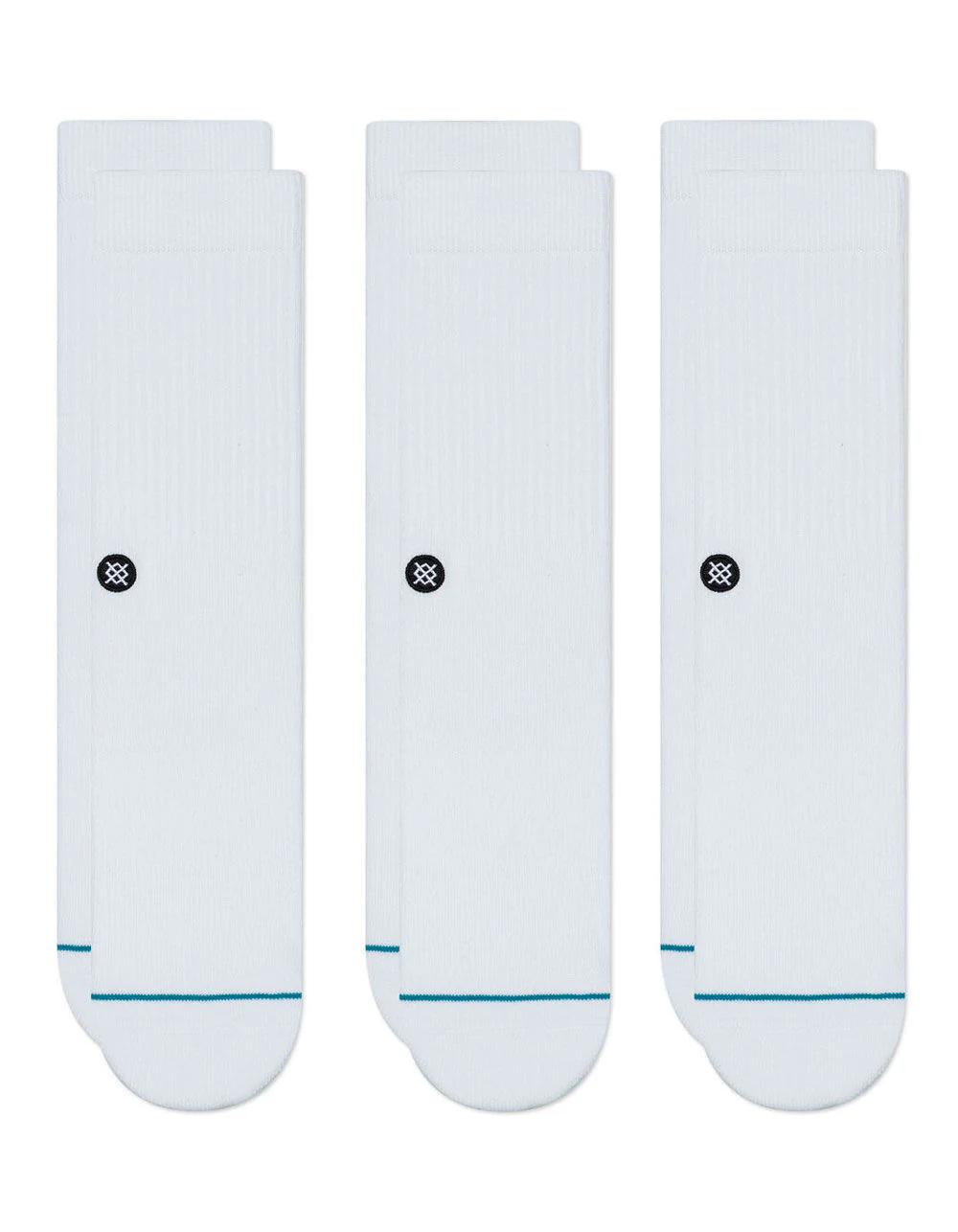 STANCE SOCKS ICON 3 PACK WHITE LARGE