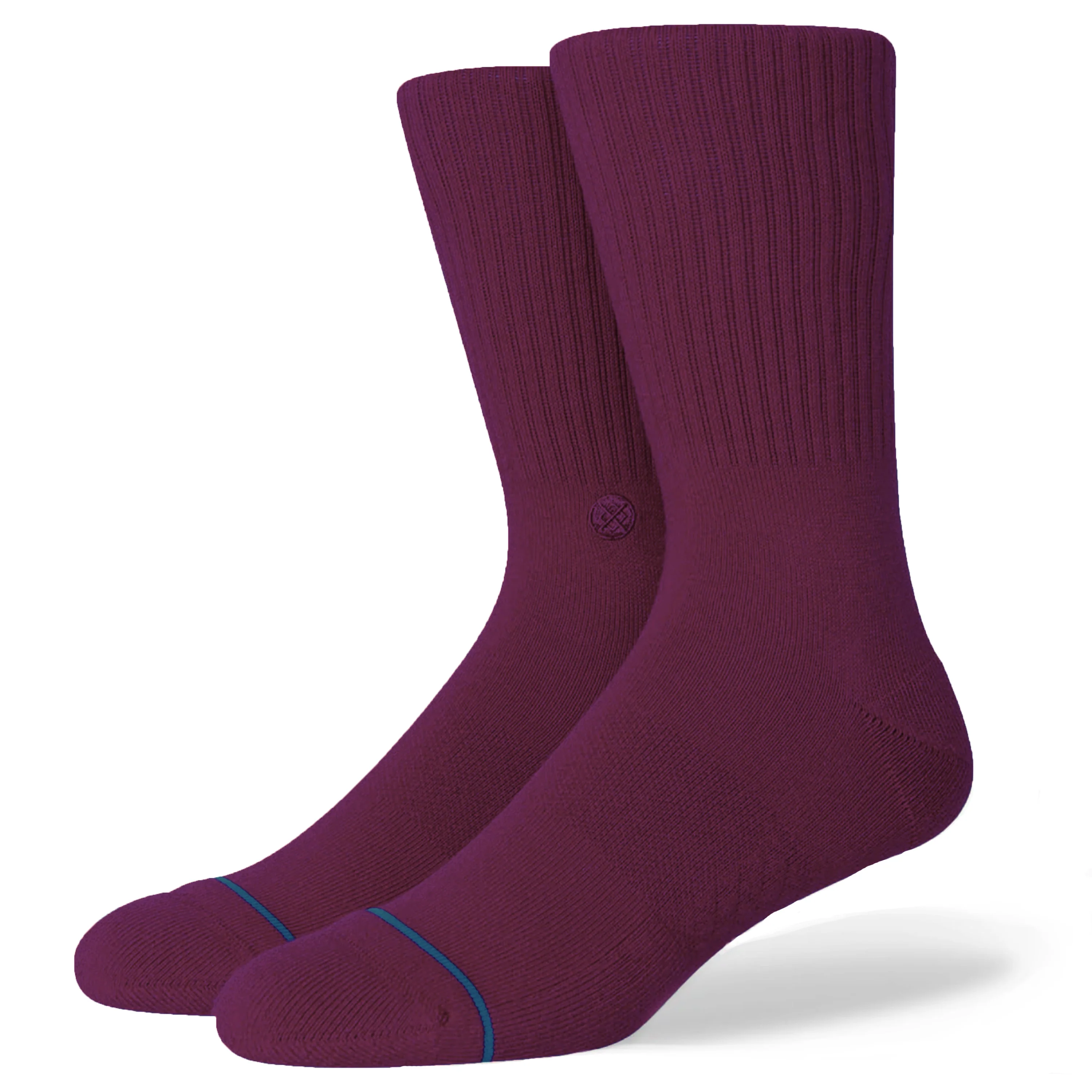STANCE SOCKS ICON BURGUNDY LARGE