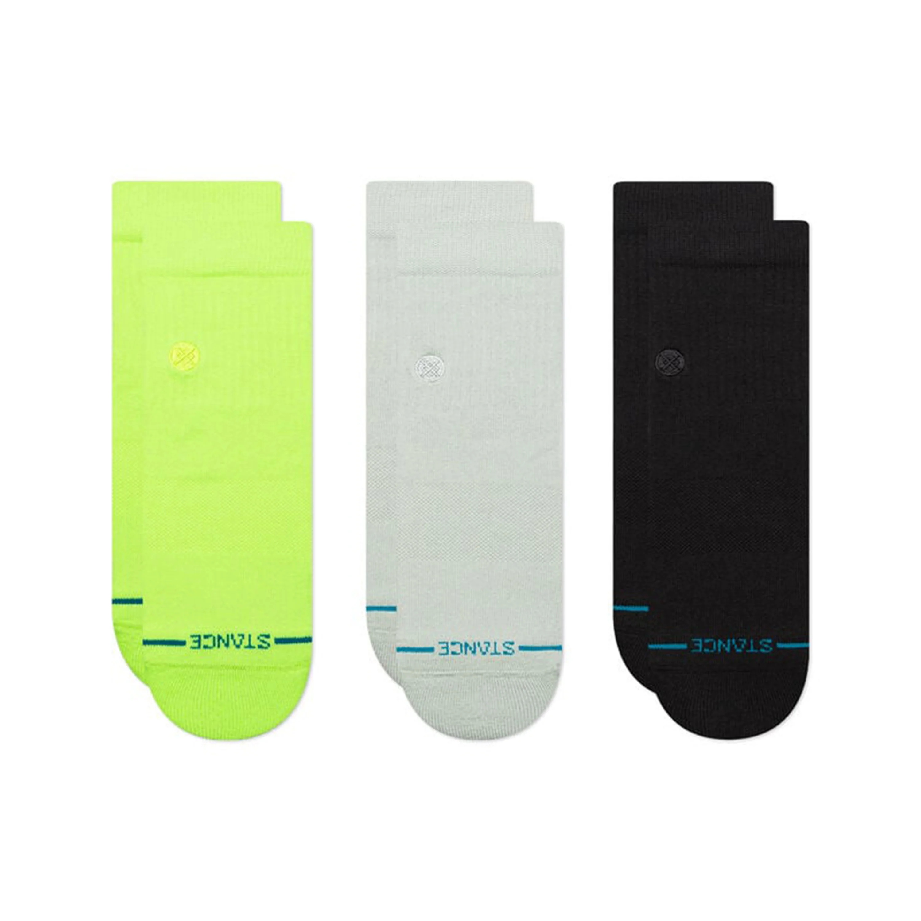 STANCE SOCKS ICON QUARTER 3 PACK MULTI LARGE