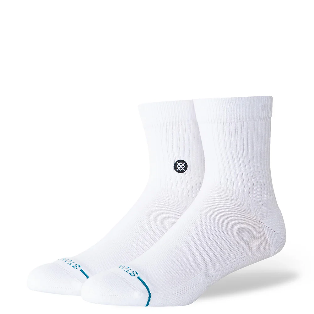 STANCE SOCKS ICON QUARTER 3 PACK WHITE LARGE - Image 2