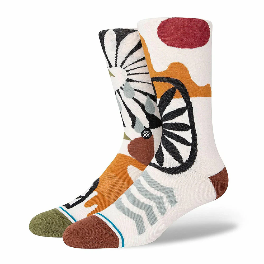 STANCE SOCKS LAND AND SEA OFF WHITE LARGE