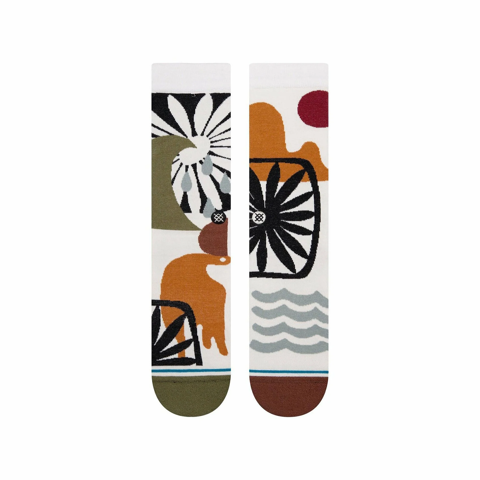 STANCE SOCKS LAND AND SEA OFF WHITE LARGE - Image 2