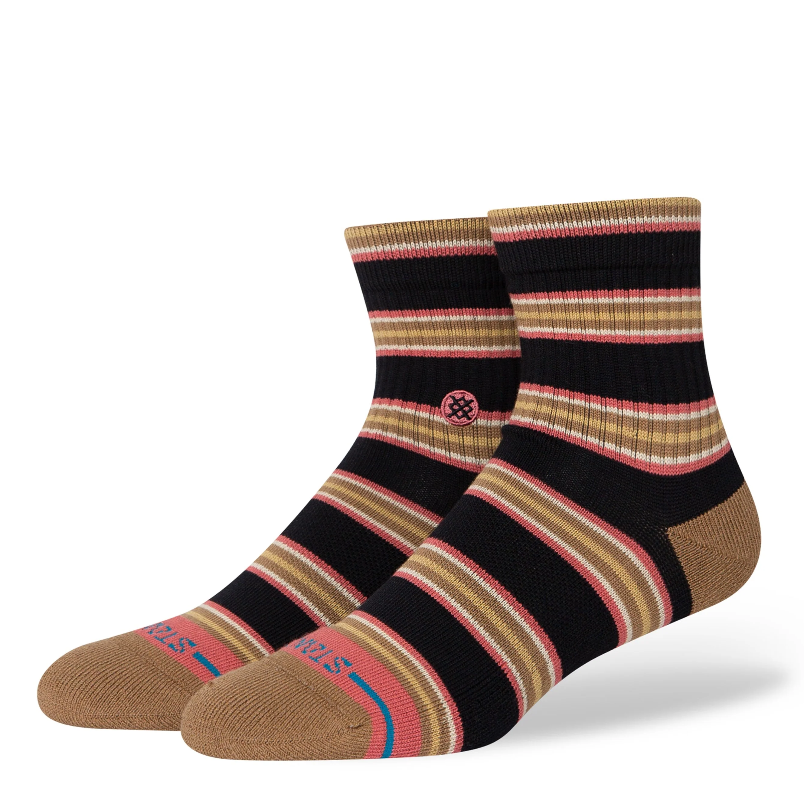 STANCE SOCKS QUARTER SPEAKEASY BLACK LARGE