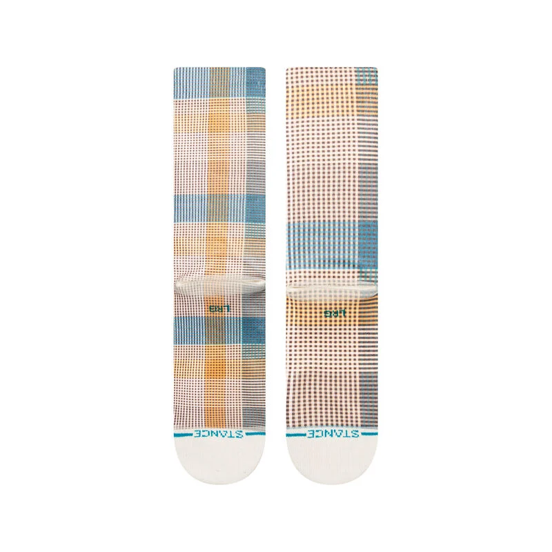 STANCE SOCKS TARTAN CREW TEAL LARGE - Image 3