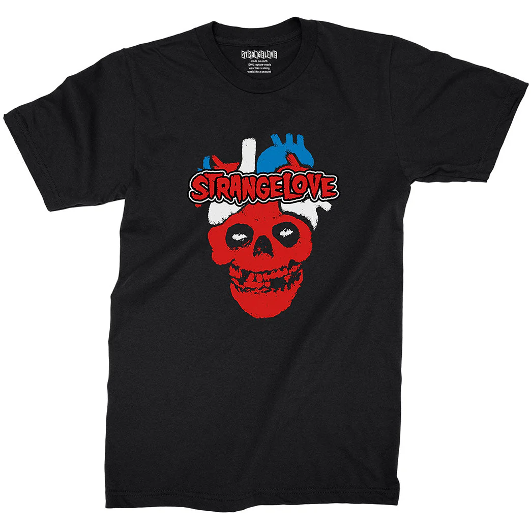 STRANGE LOVE HEART SKULL BLACK