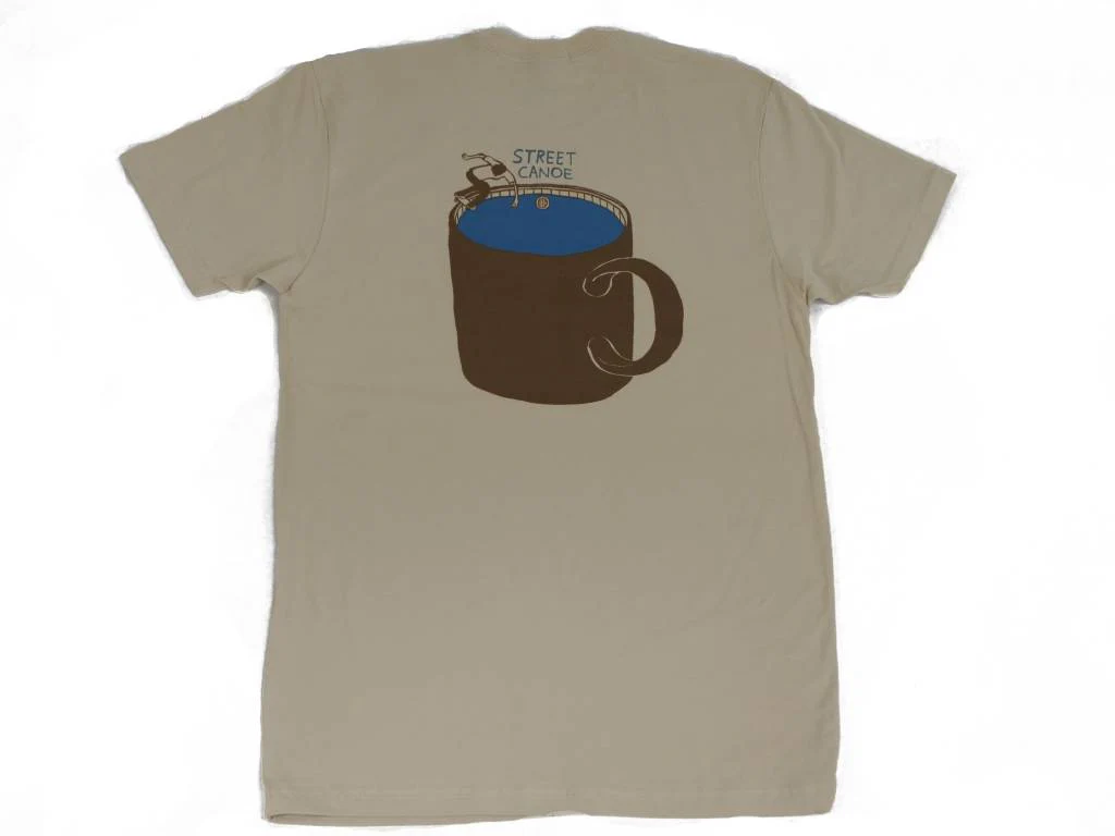 STREET CANOE COFFEE BOWL T-SHIRT NATURAL