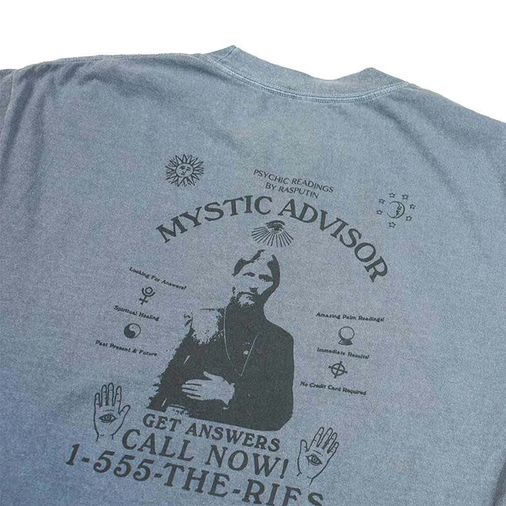 THEORIES MYSTIC ADVISOR TEE GARMENT DYED NAVY - Image 3