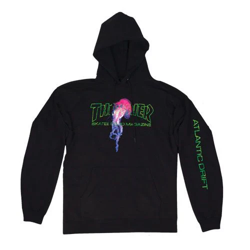 THRASHER ATLANTIC DRIFT HOODIE BLACK
