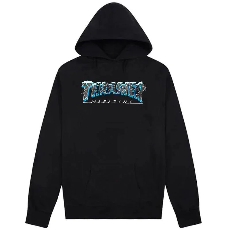 THRASHER BLACK ICE HOODIE BLACK