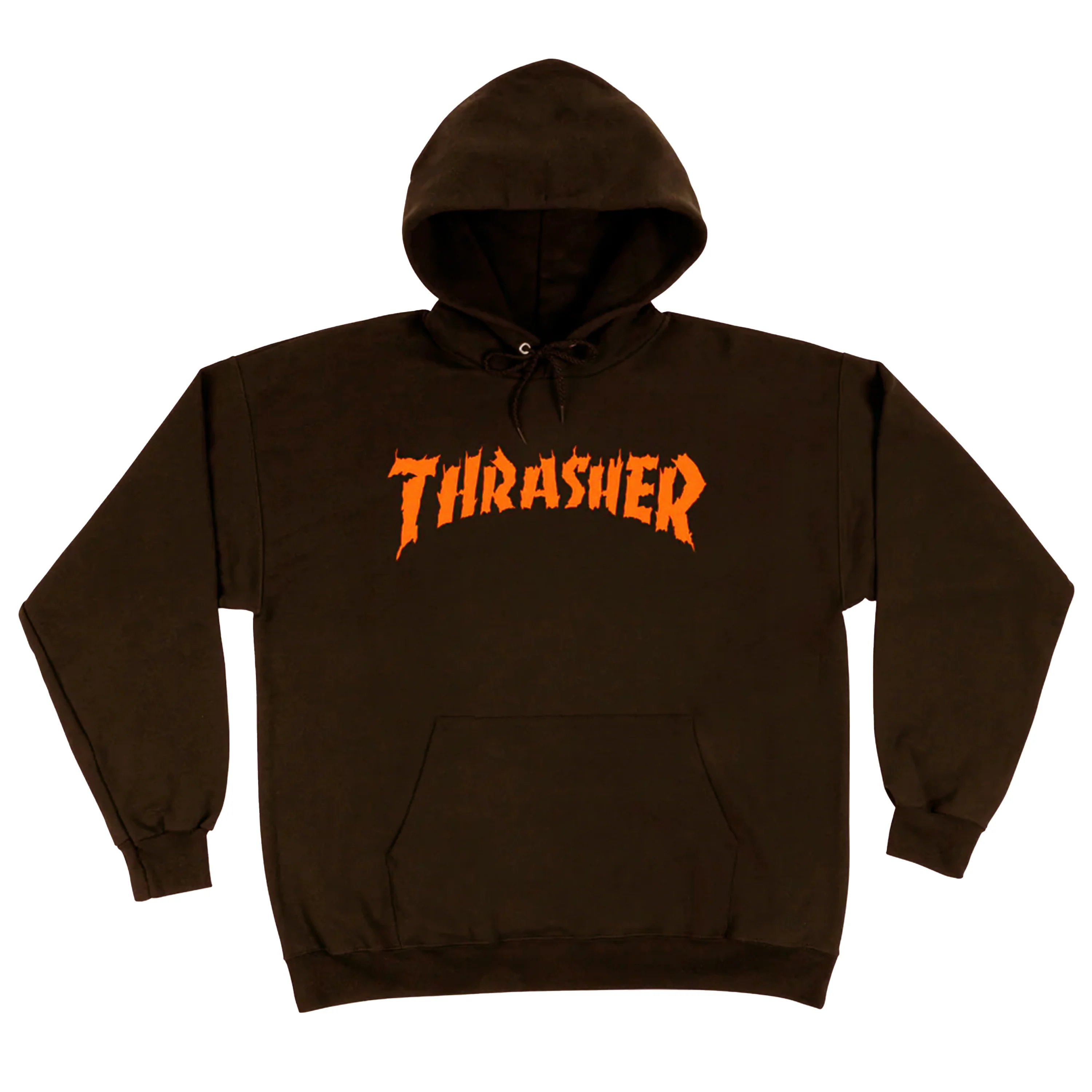 THRASHER BURN IT DOWN HOODIE BROWN
