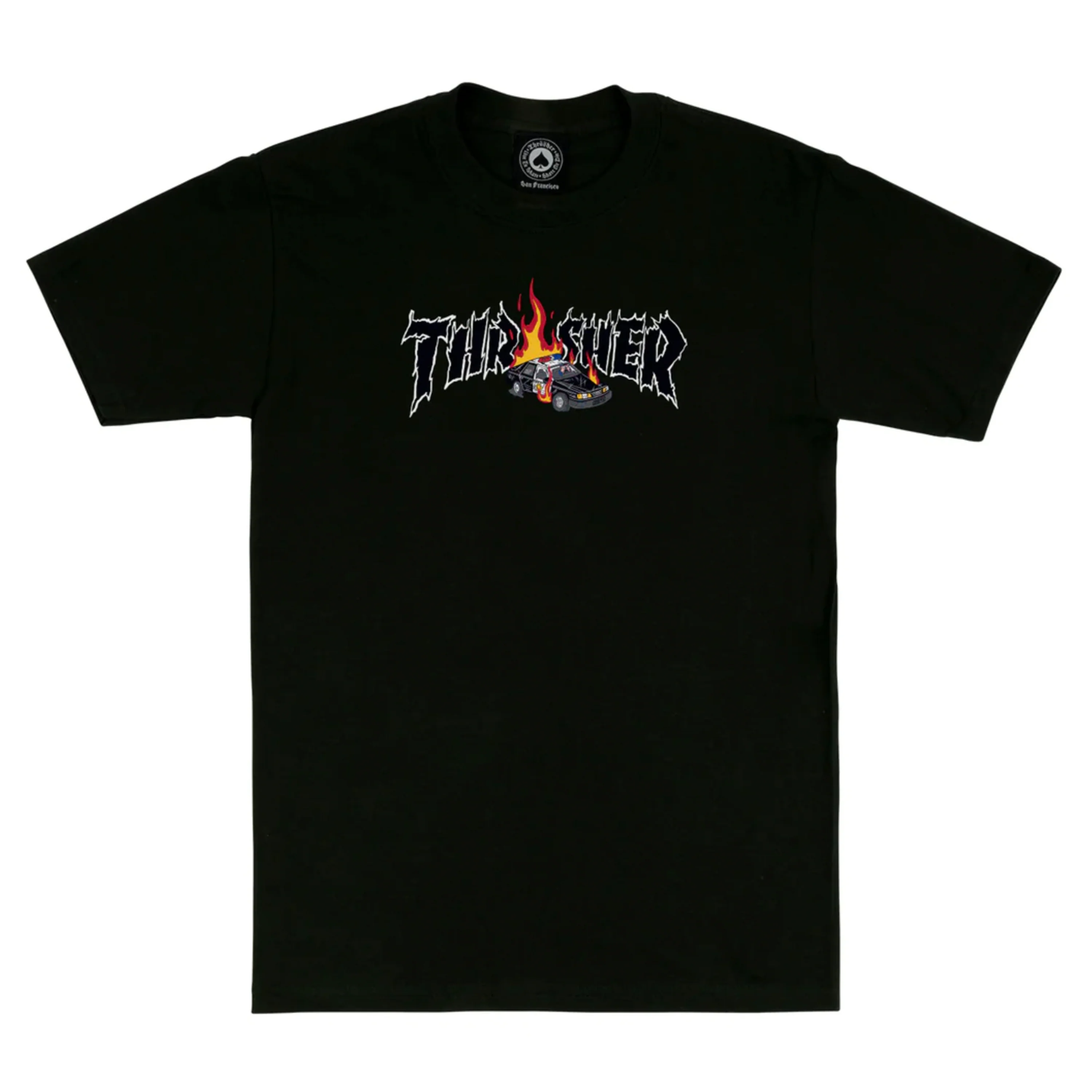 THRASHER COP CAR TEE BLACK