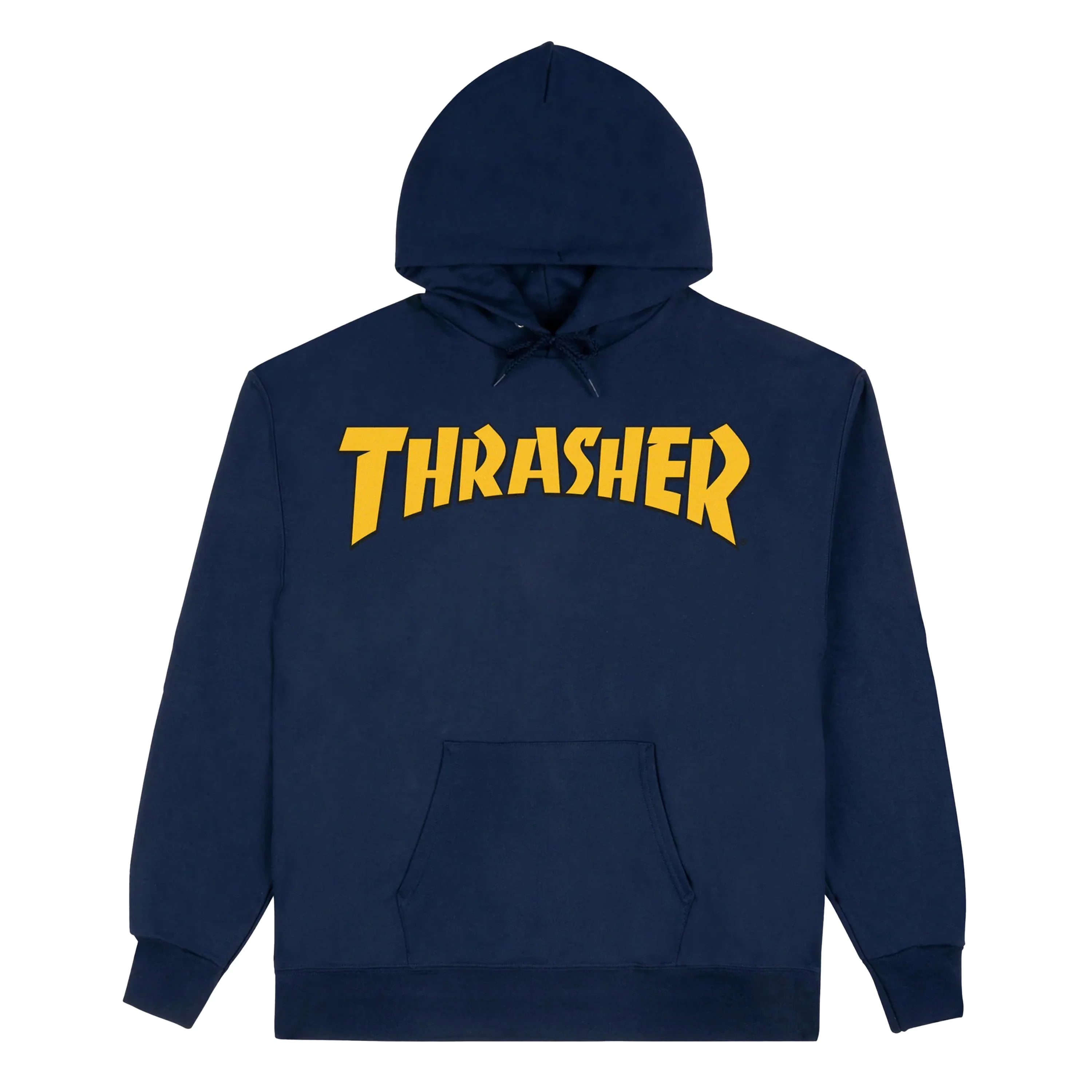 THRASHER COVER LOGO HOODIE NAVY BLUE