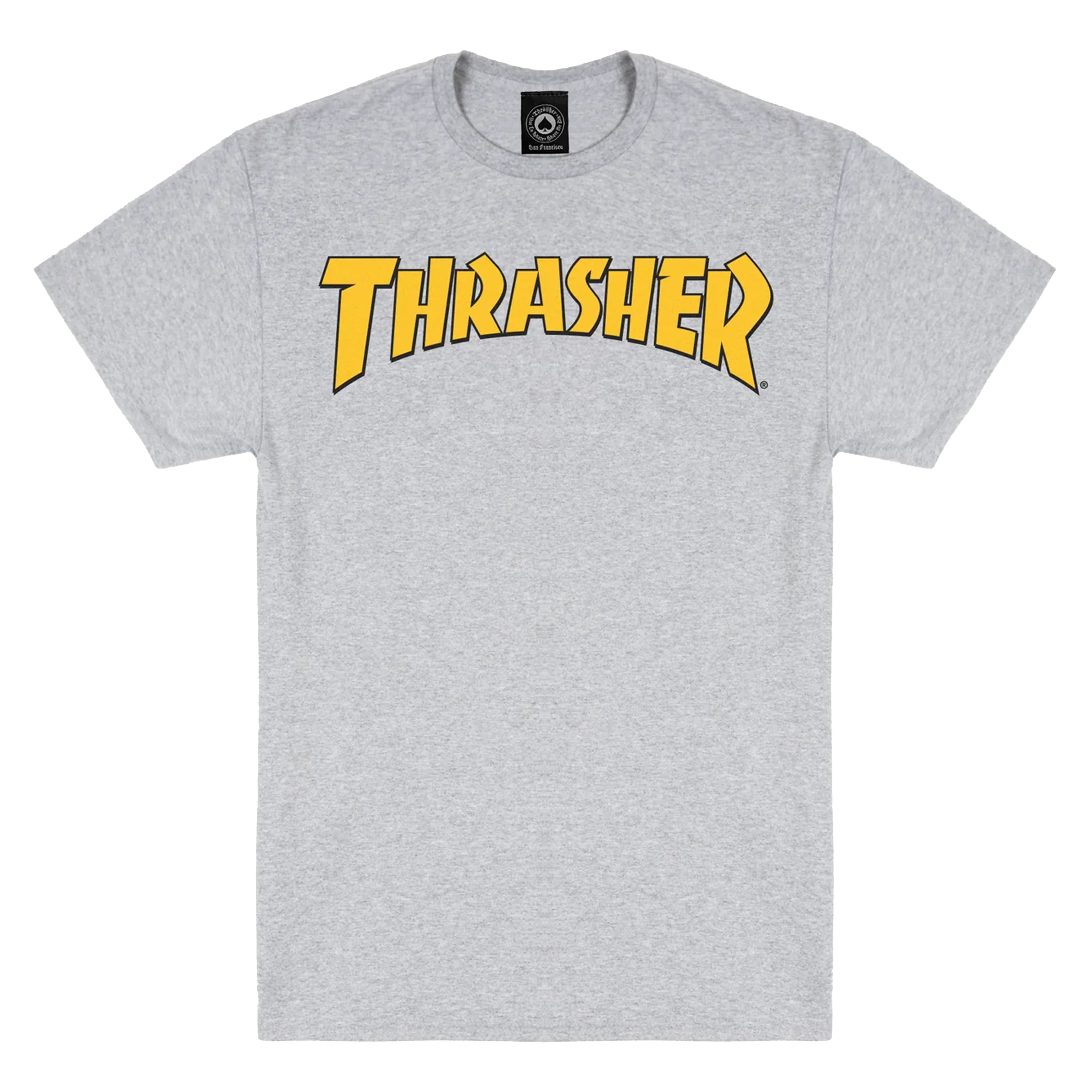 THRASHER COVER LOGO TEE ASH GREY