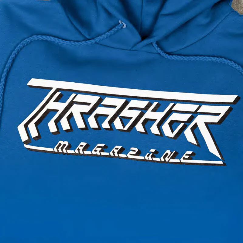 THRASHER FUTURE LOGO HOODIE BLUE - Image 2