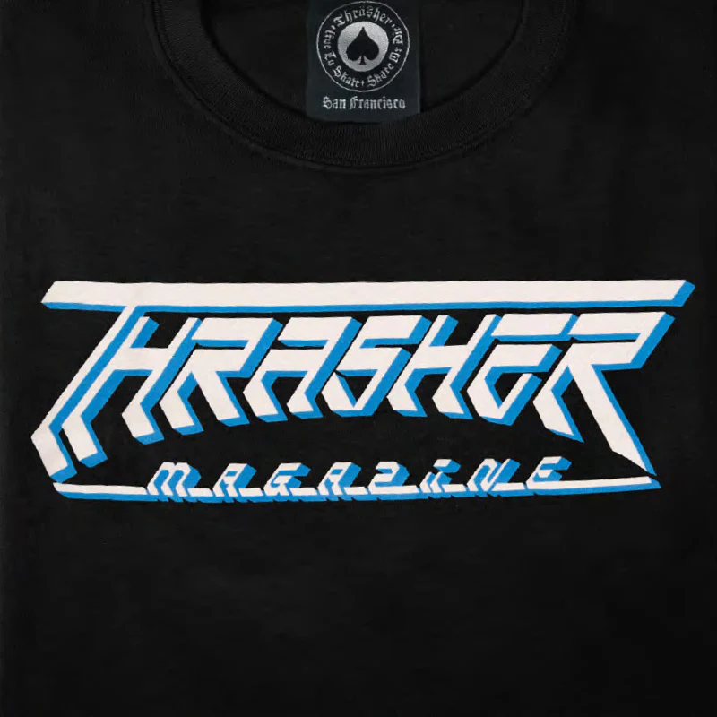 THRASHER FUTURE LOGO TEE BLACK - Image 2