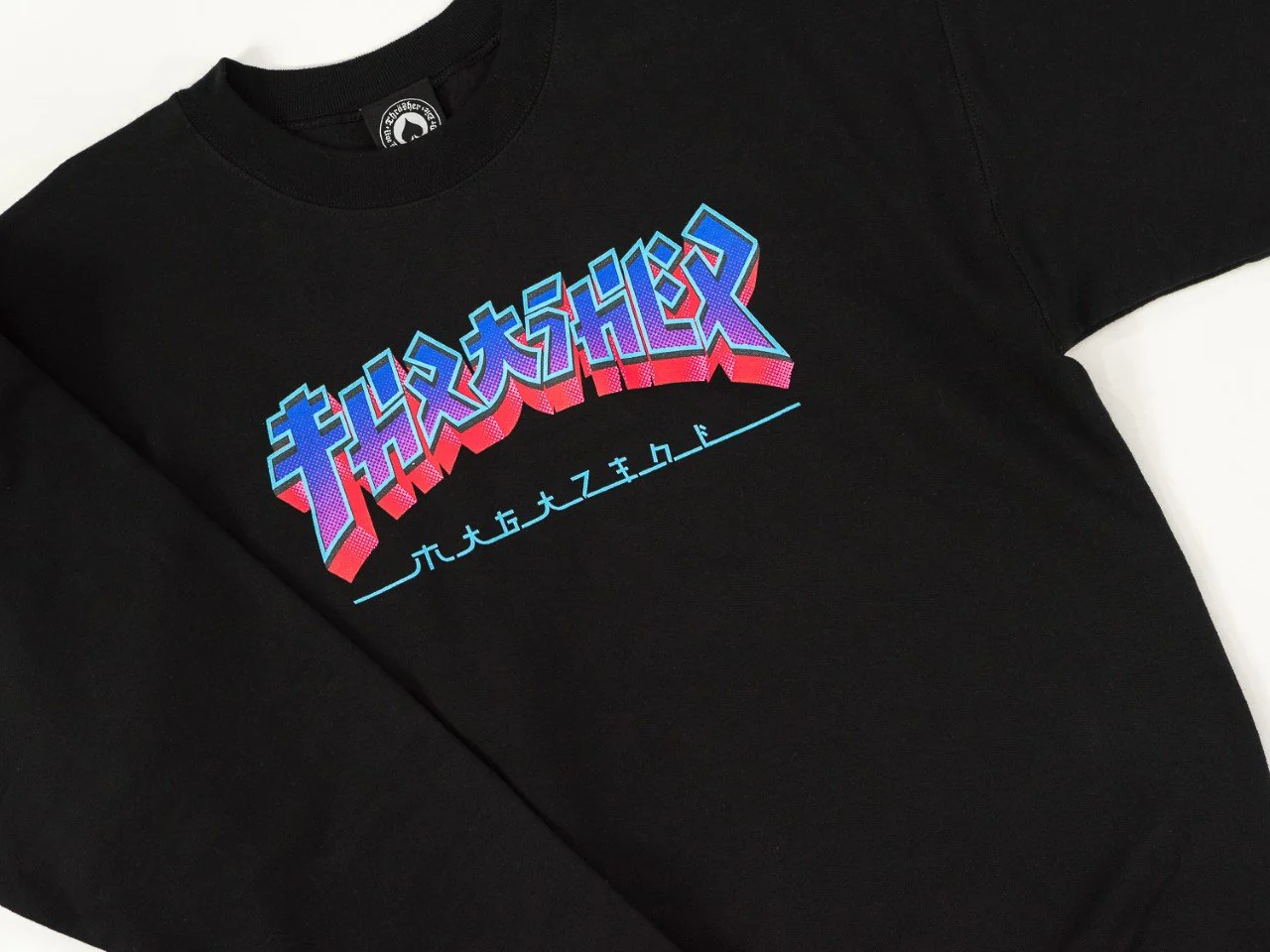 THRASHER GODZILLA BURST CREWNECK BLACK - Image 2
