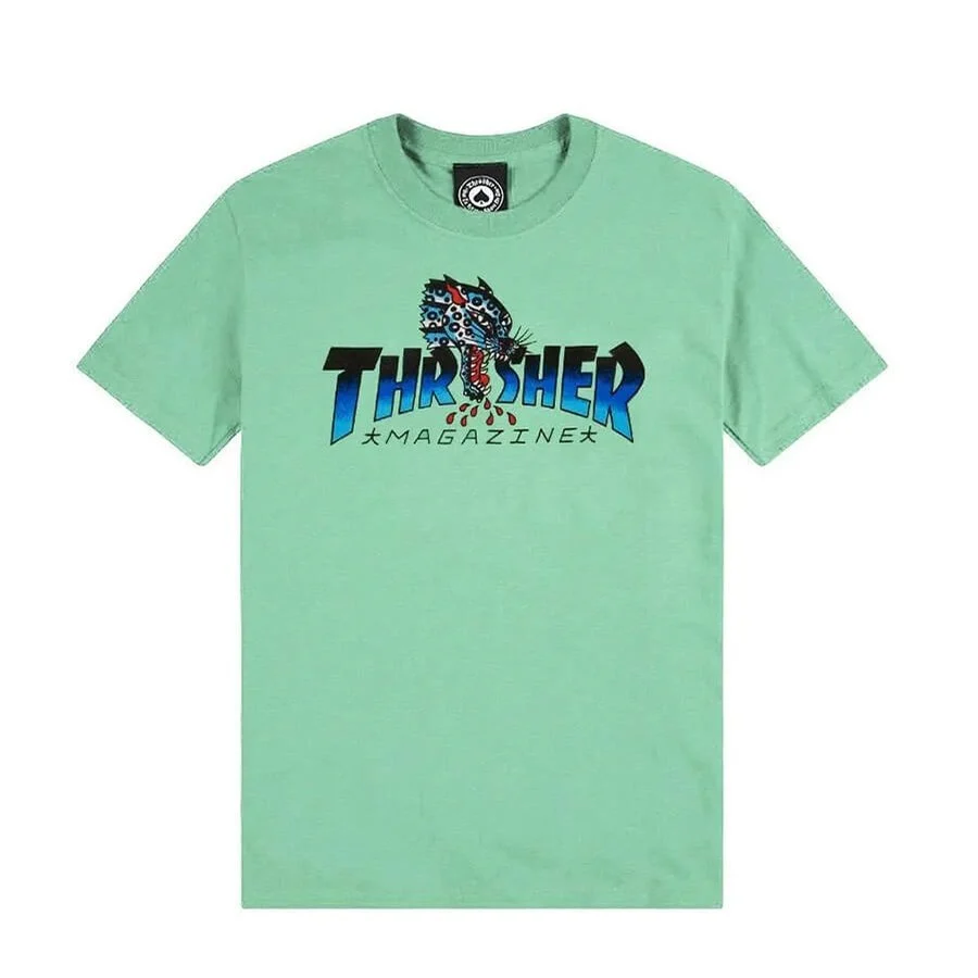 THRASHER LEOPARD MAG T-SHIRT MINT