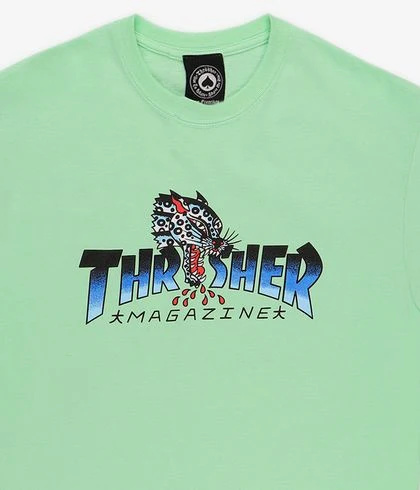 THRASHER LEOPARD MAG T-SHIRT MINT - Image 2