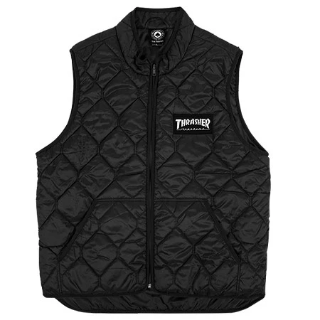 THRASHER MAG LOGO VEST BLACK