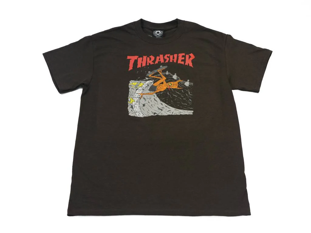 THRASHER NECKFACE INVERT T-SHIRT BROWN