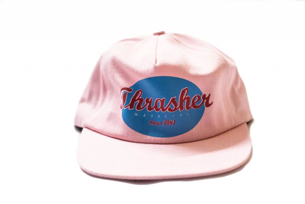 THRASHER OVAL LOGO SNAPBACK PINK