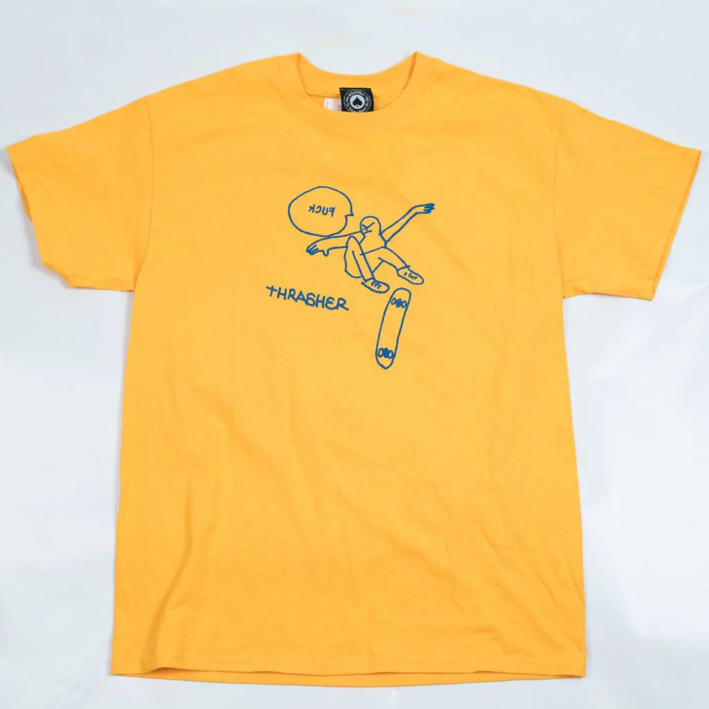 THRASHER KCUF T-SHIRT YELLOW