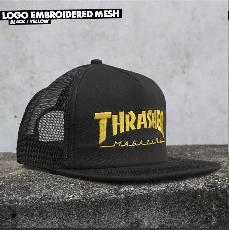 THRASHER MAGAZINE MESH LOGO CAP YELLOW