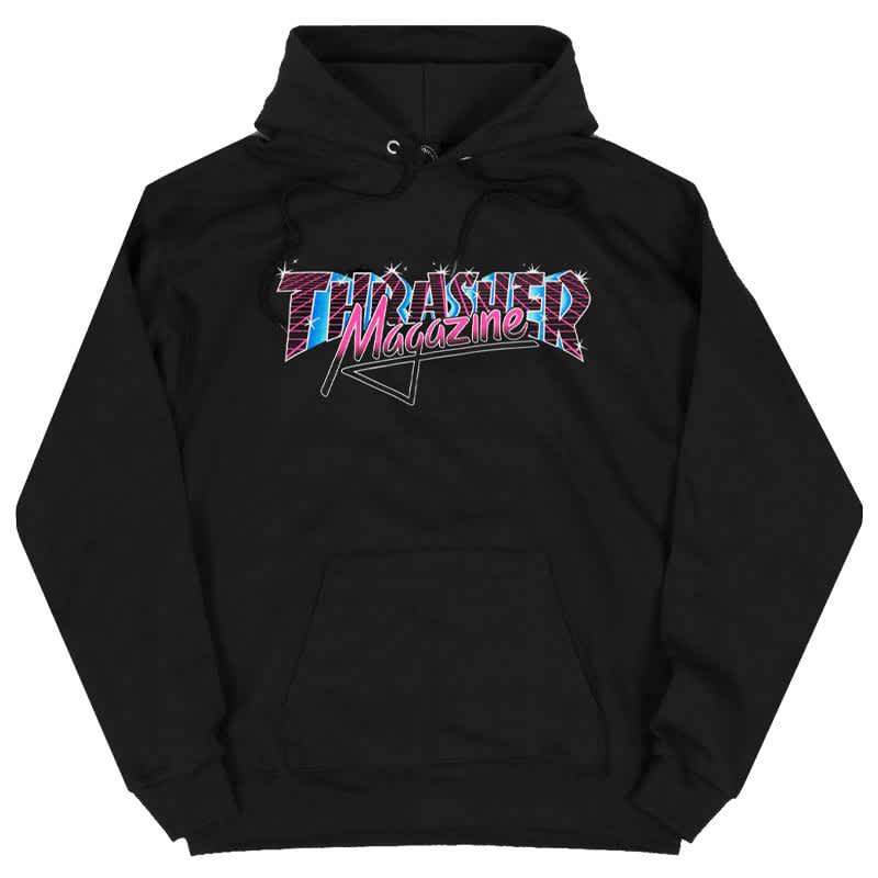 THRASHER VICE LOGO HOODIE BLACK