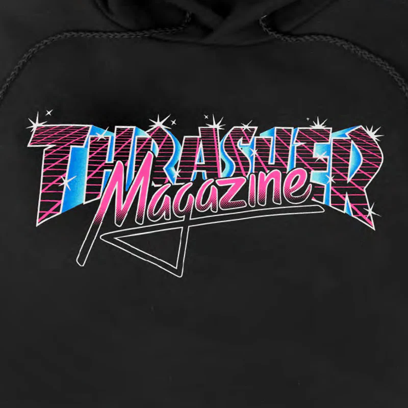 THRASHER VICE LOGO HOODIE BLACK - Image 2