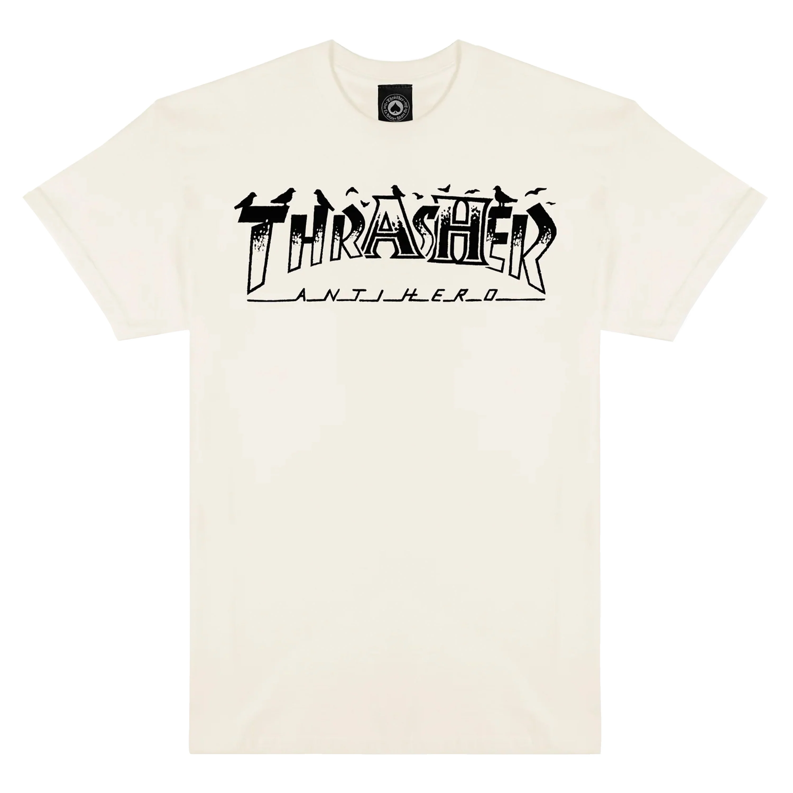 THRASHER X ANTI HERO PIGEON MAG TEE NATURAL