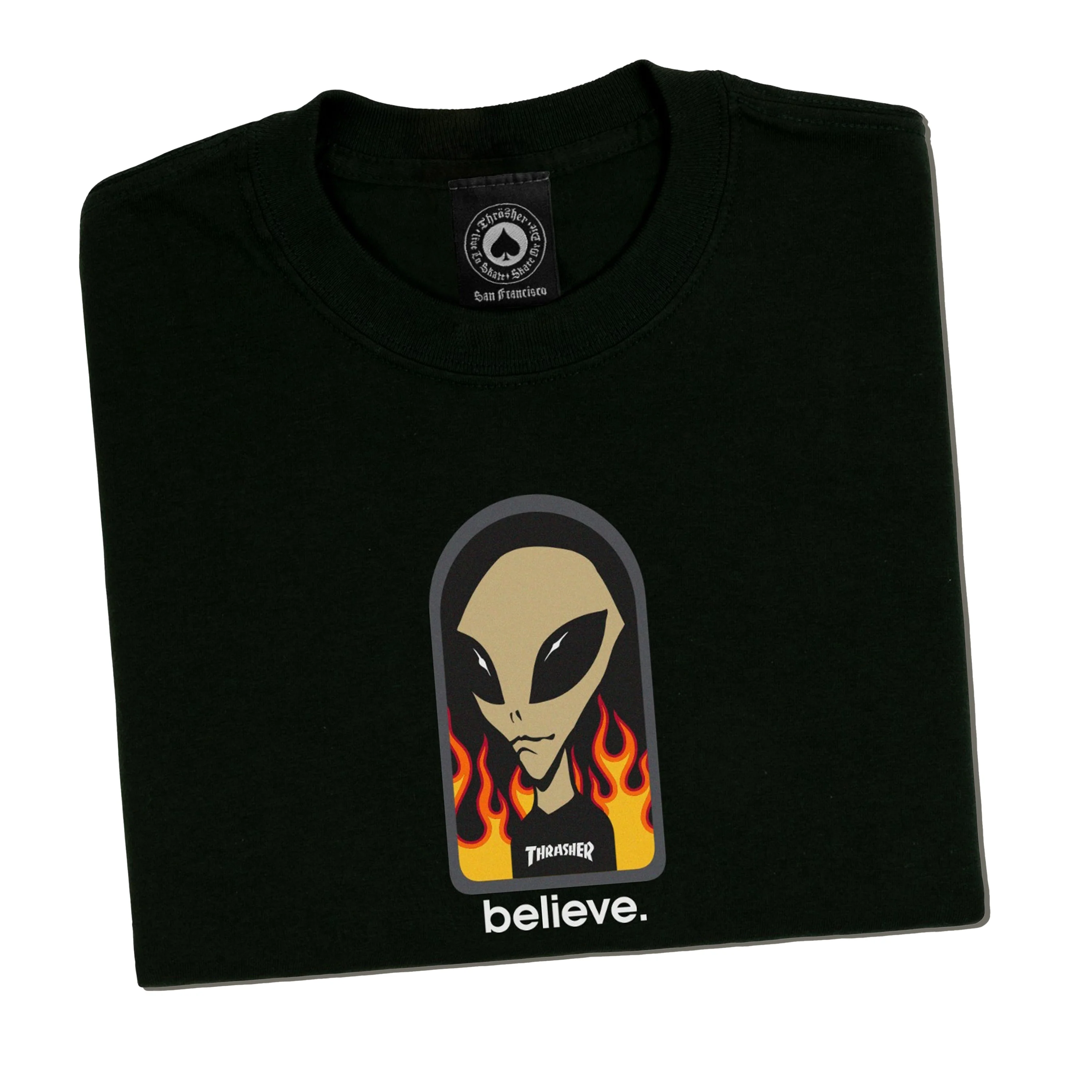 THRASHER X AWS BELIEVE TEE BLACK - Image 2
