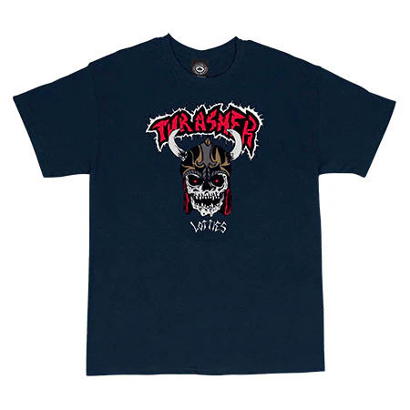 THRASHER X LOTTIES T-SHIRT NAVY
