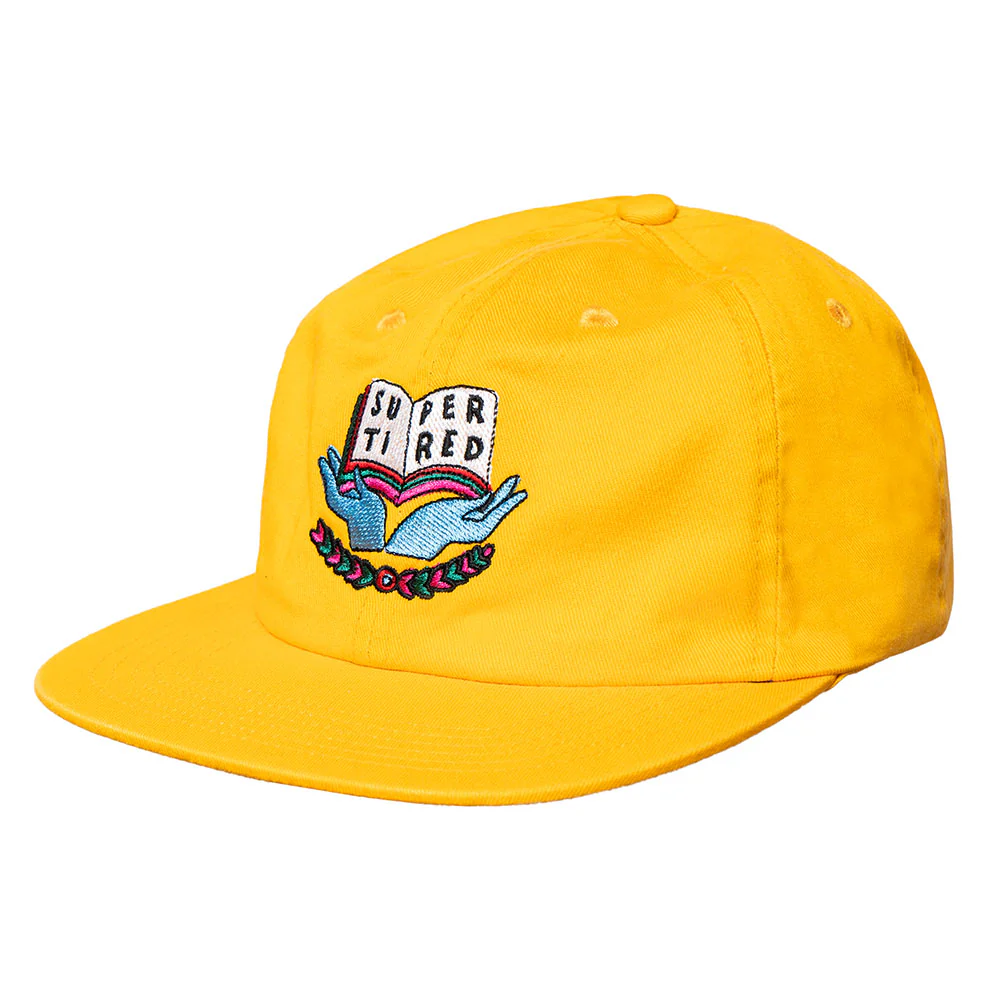 TIRED SCHOLAR 6 PANEL CAP MUSTARD