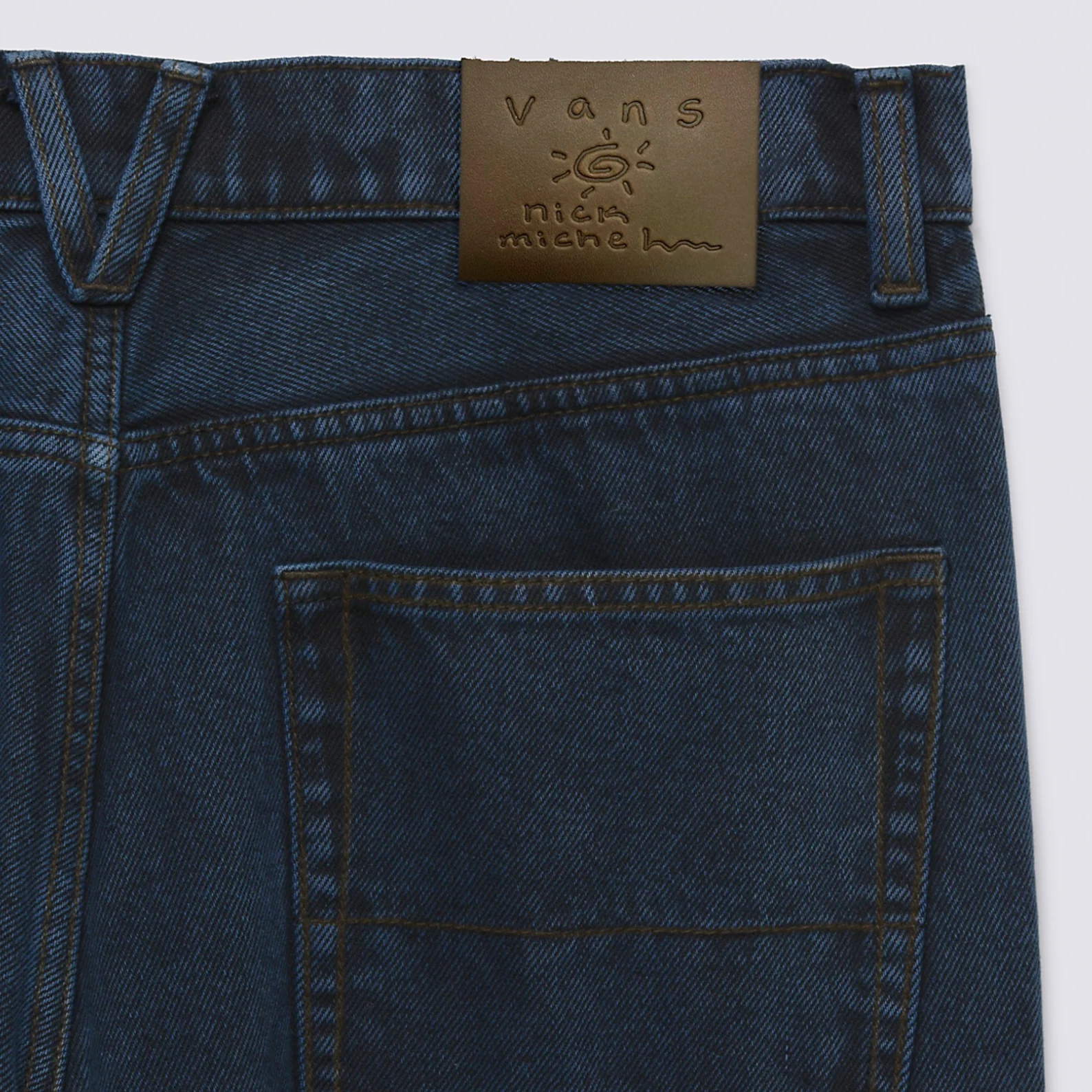 VANS NICK MICHEL CHECK-5 LOOSE TAPERED DENIM PANT DRESS BLUES - Image 3