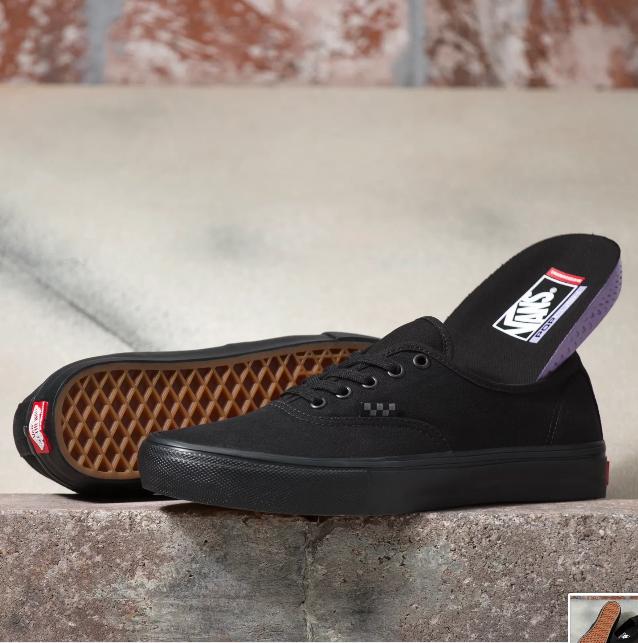 VANS SKATE AUTHENTIC BLACK / BLACK - Image 2
