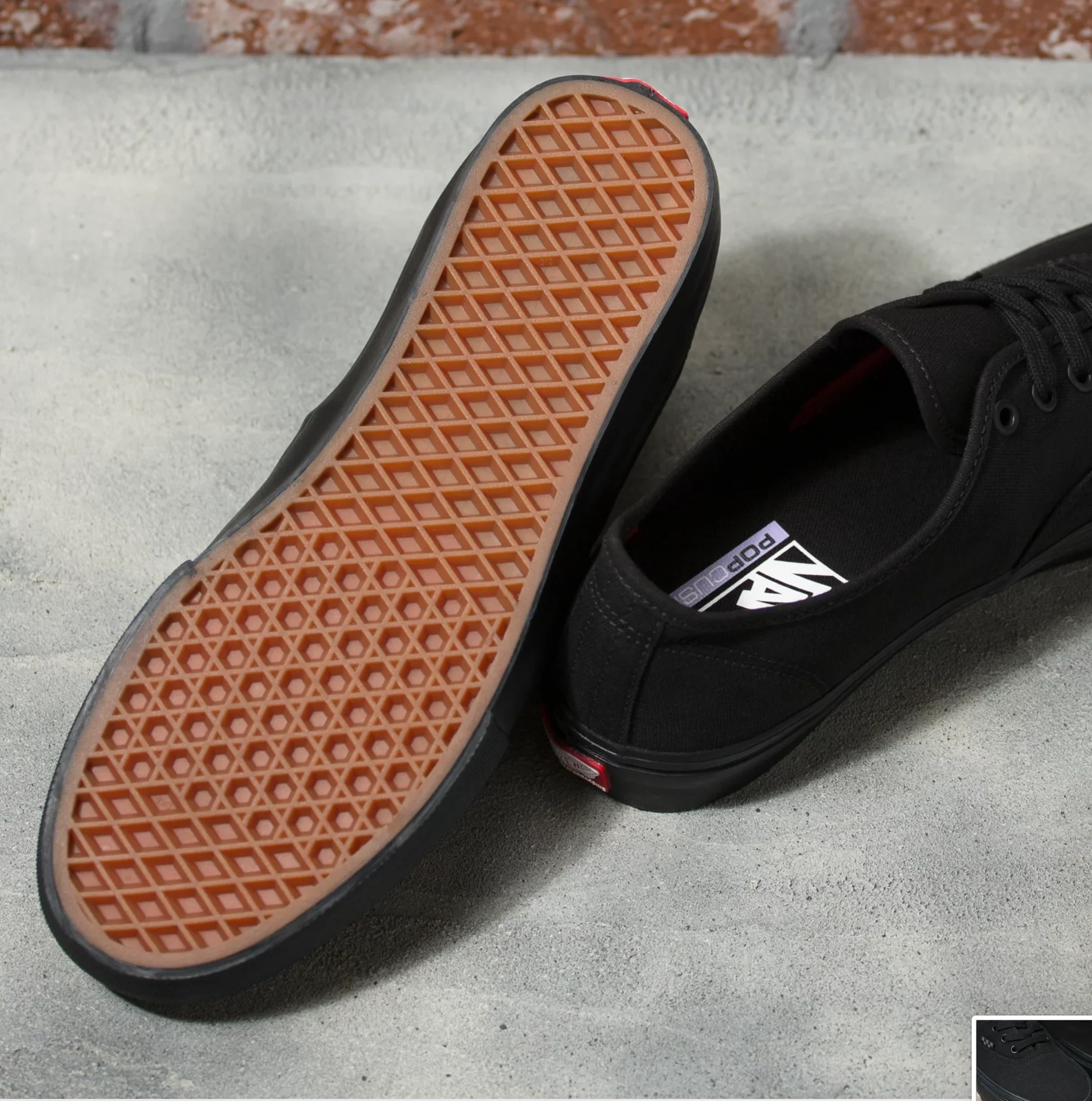 VANS SKATE AUTHENTIC BLACK / BLACK - Image 3
