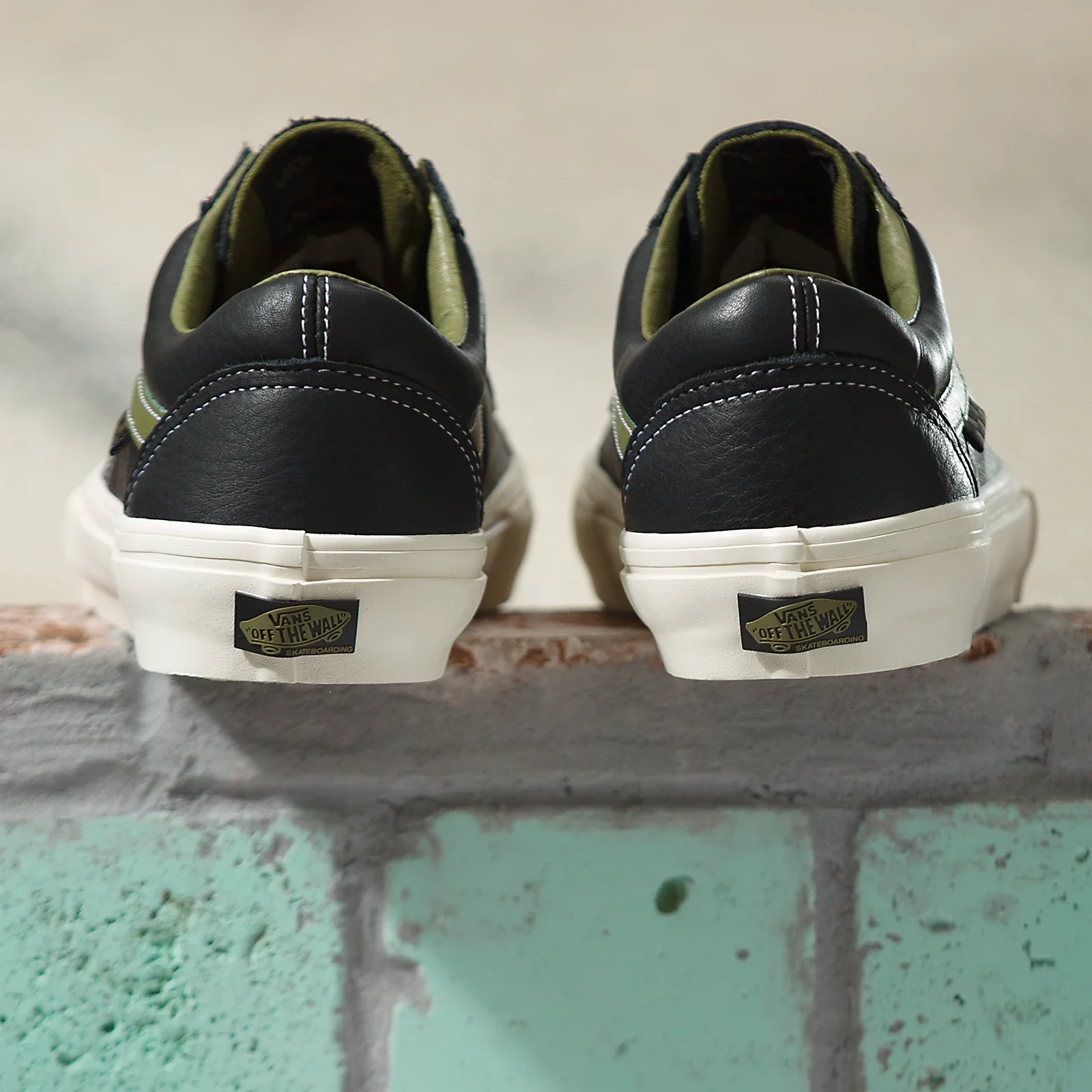 VANS SKATE OLD SKOOL BUTTER LEATHER BLACK / GREEN - Image 4