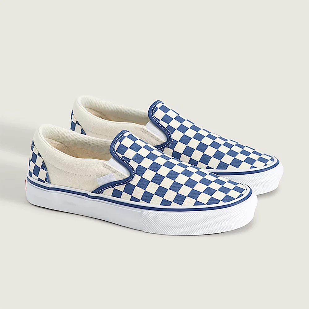 VANS SKATE SLIP-ON CHECKERBOARD BLUE - Image 2