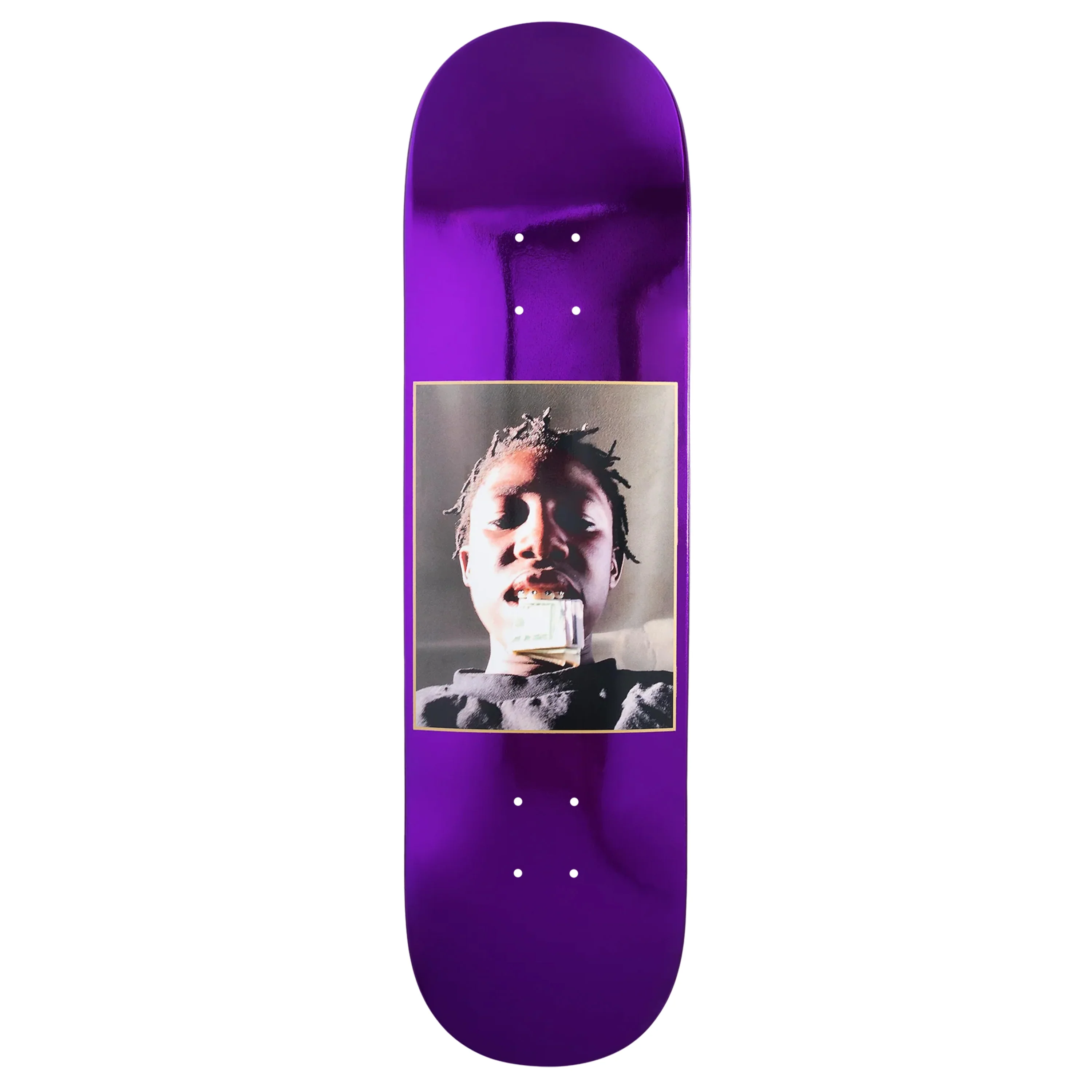VIOLET KADER "PUT YOUR MONEY WHERE YOUR MOUTH IS" METALLIC PURPLE